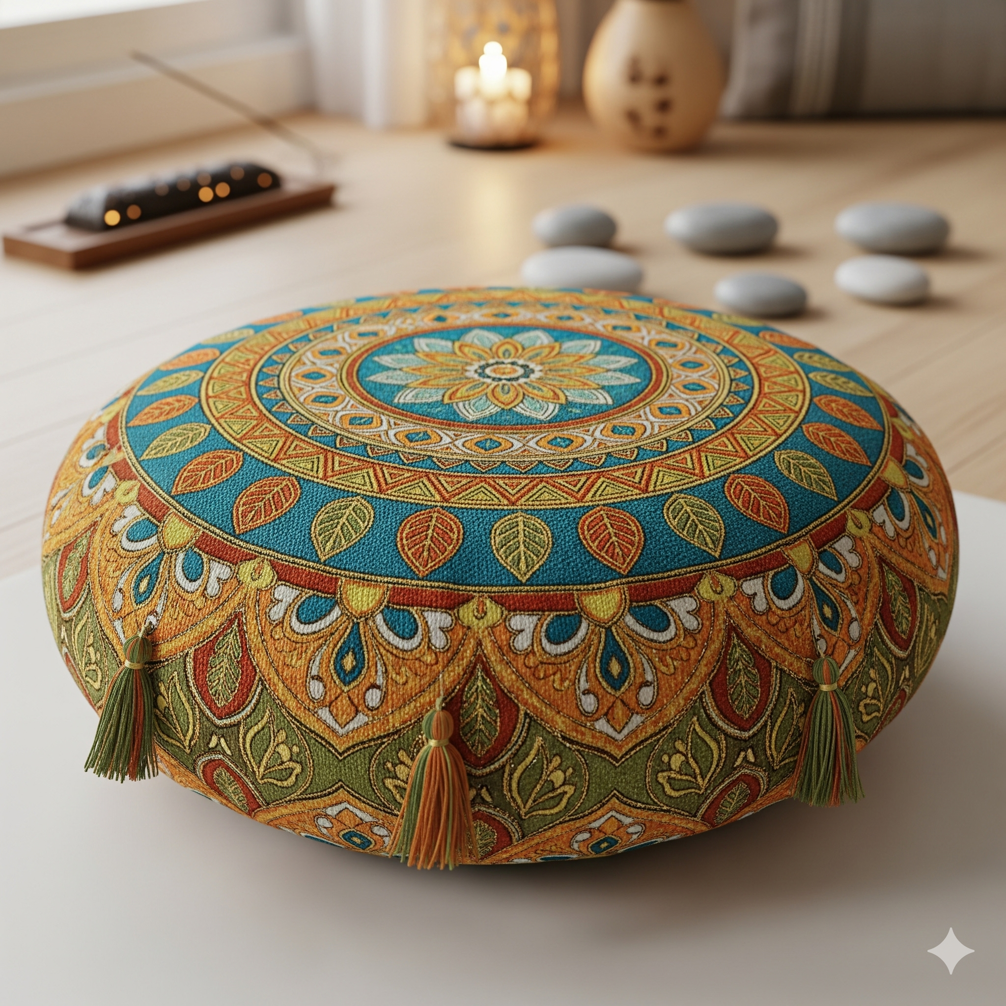 Meditation Cushion – Boho Mandala Design