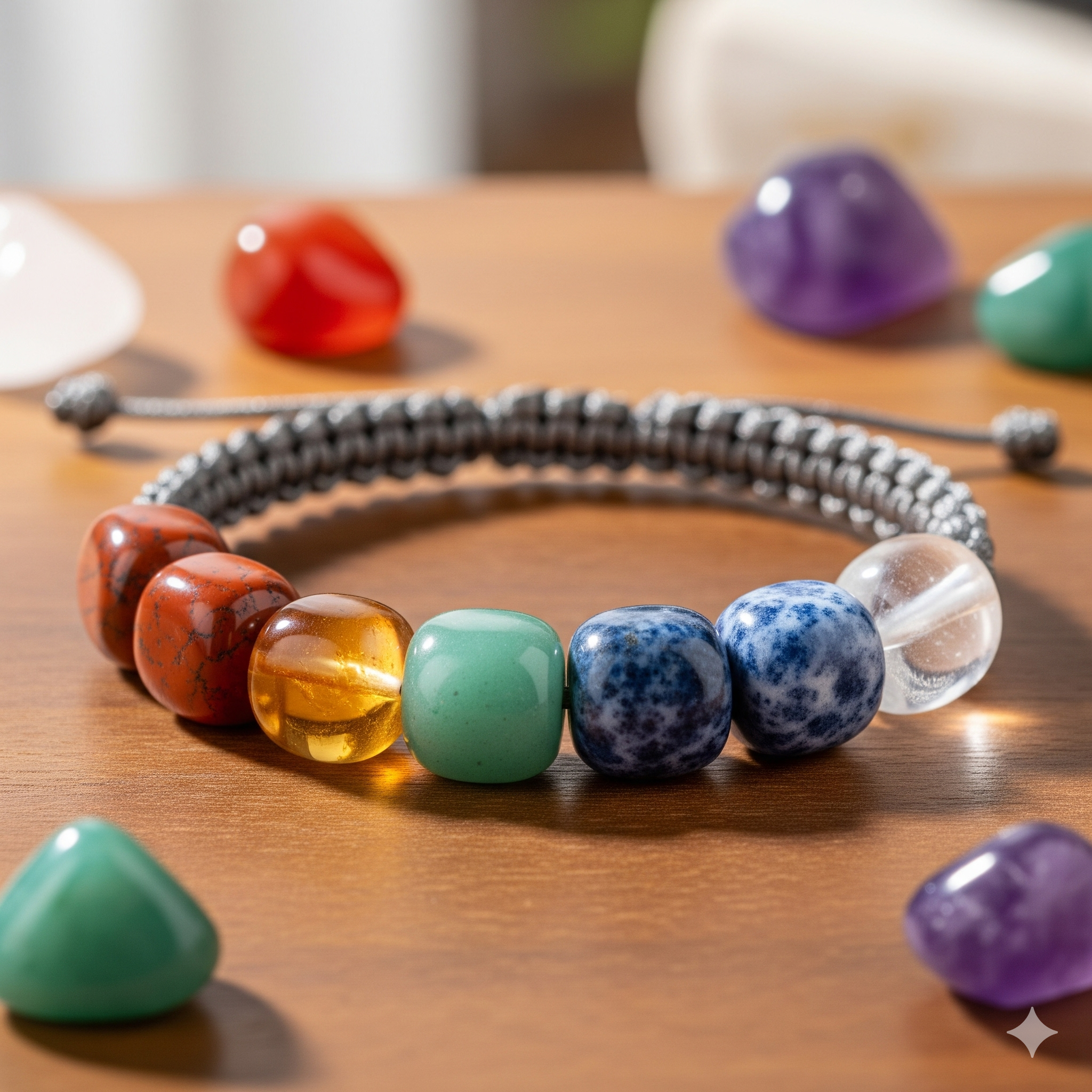 Chakra Crystal Bracelet – 7 Stones for Balance