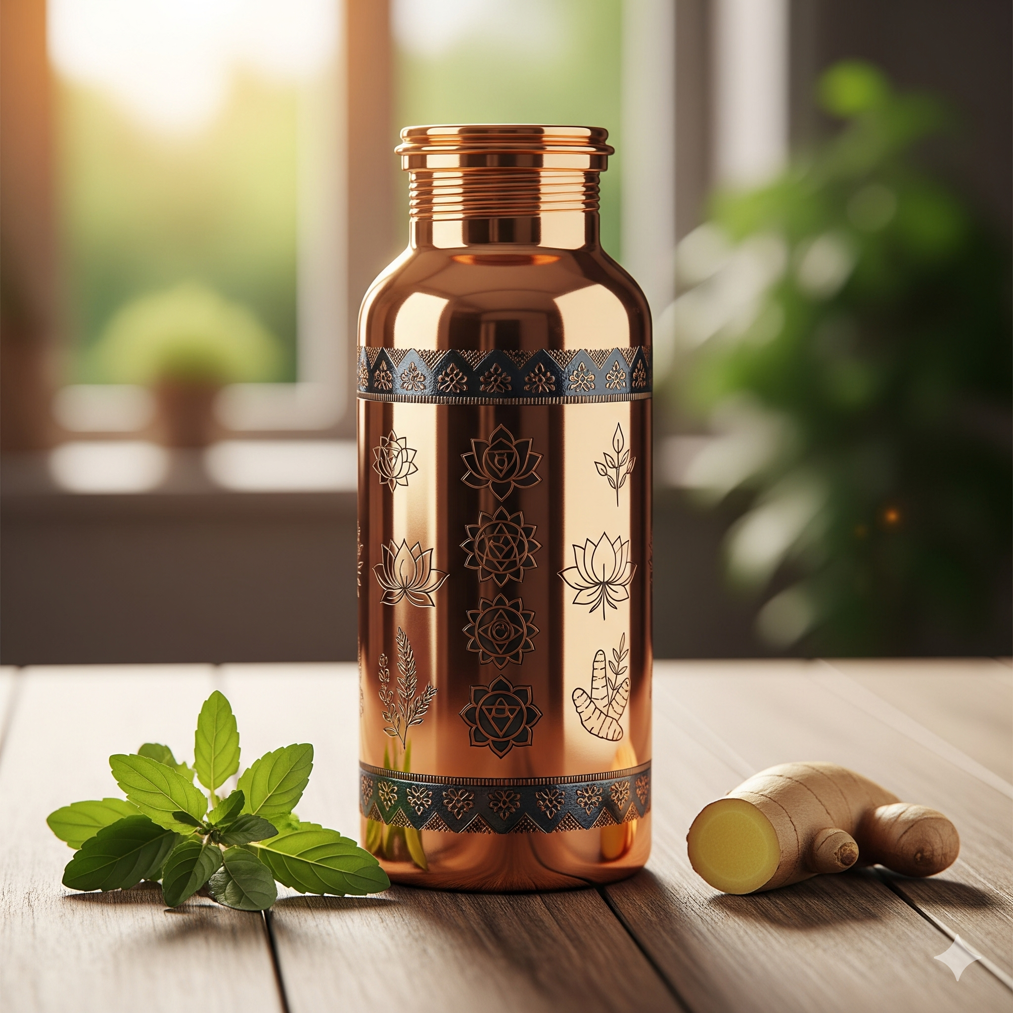 Copper Water Bottle – Ayurvedic Healing (1L)
